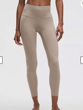 Lululemon Women's Tan Ash Gray Align High-Rise Pant Leggings 25" Size 4